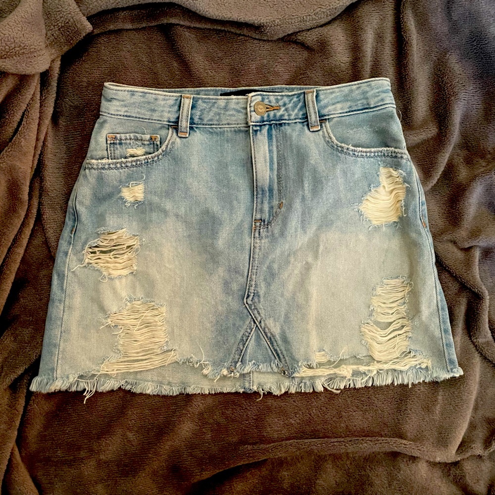 Hollister Jean Distressed Skirt